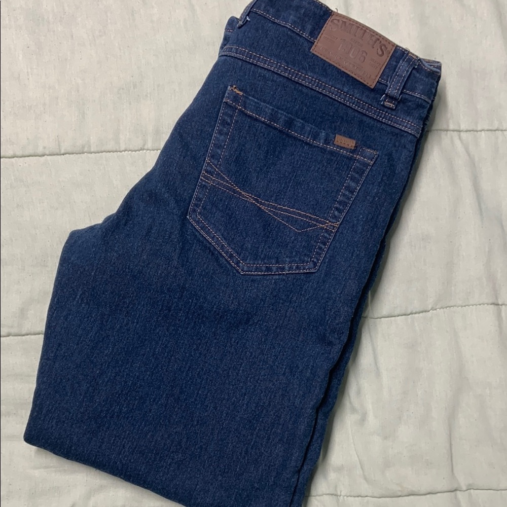 Men's Fleece Lined Blue Jeans